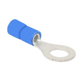 Tracon KSZ4 Izolovaná Cu lisovací kabelová oka, modrá, pocínovaná 2,5mm2, M4, (d1=2,3mm, d2=4,4mm),PVC