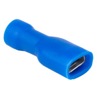 Tracon KTCSH6 Celoizolované Cu lisovací kolíky ploché, modré 2,5mm2, 6,3×0,8 mm