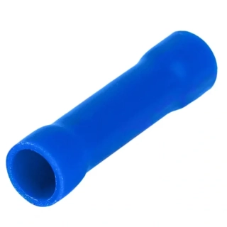 Tracon KTH Izolované Cu lisovací spojky, modré, pocínované 2,5mm2, (L=25mm, d1=2,7mm), PVC