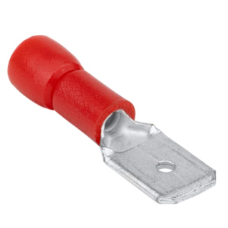 Tracon PCS5 Izolované Cu lisovací kolíky ploché, červené 4,8×0,8mm, 1,5mm2