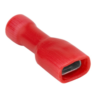 Tracon PTCSH6 Celoizolované Cu lisovací kolíky ploché, červené 1,5mm2, 6,3×0,8mm