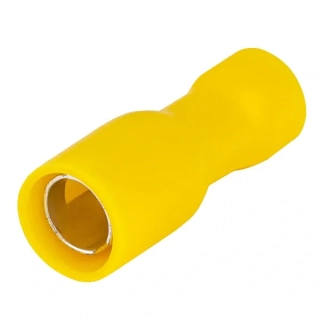 Tracon SHA4 Izolované Cu lisovací konektory, žluté, pocínované 6mm2, (d1=3,5mm, d2=5mm), PVC