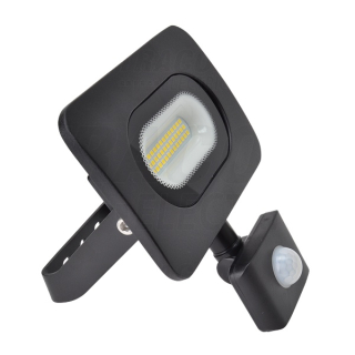 Tracon RSMDLM20H SMD reflektor se snímačem pohybu, s nastav.citlivostí,černý 220-240V,20W,4000K,IP65,1600lm,120°, 10s-7min, 3-10m, EEI=G