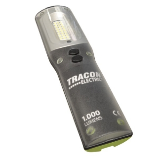 Tracon STLHL10W Akumulátorová ruční LED svítilna 10/3W, 6500K, 3,7V, 6600 mAh, Li-Ion, 1000/220lm, 3/9h, IP54