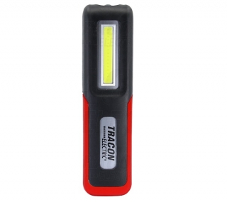 Tracon STLCOB3W Akumulátorová ruční LED svítilna 3/3W, 6000K, 3.7V 2000mAh, 100/180lm, IP44, 3,5h