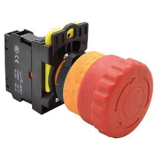 Tracon NYG3-ETR Nouzové tlačítko, s aretacíčervené 1×NC, 5A/230V AC-15, 40mm, IP65