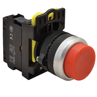 Tracon NYG3-HR Vystouplé tlačítko, červené 1×NC, 5A/230V AC-15, IP65