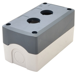 Tracon NYGD-2GR Krabicová sestava k tlačítkům šedá, 2 d=22,5, IP65, 2×PG-13,5