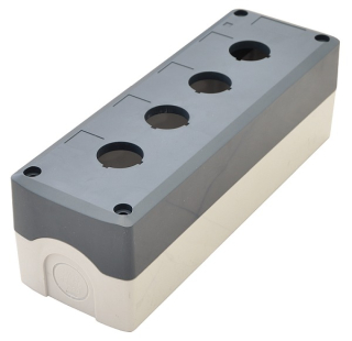 Tracon NYGD-4GR Krabicová sestava k tlačítkům šedá, 4 d=22,5, IP65, 2×PG-13,5