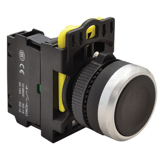 Tracon NYK3-BK Klasický tlačítkový spínač černý 1×NO, 5A/230V AC-15, IP65