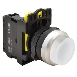 Tracon NYK3-HW Vystouplý tlačítkový spínač bílý 1×NO, 5A/230V AC-15, IP42
