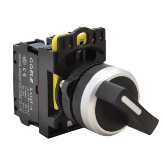 Tracon NYK3-S21BK Otočný spínač s páčkoudvojpolohový 1×NO+1×NC, 5A/230V AC-15, IP65