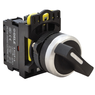 Tracon NYK3-S21BK Otočný spínač s páčkoudvojpolohový 1×NO+1×NC, 5A/230V AC-15, IP65