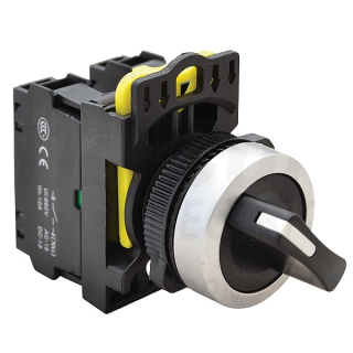 Tracon NYK3-S24BK Otočný spínač s páčkoudvojpolohový, s pruž.návratem 1×NO+1×NC, 5A/230V AC-15, IP65