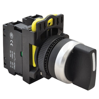 Tracon NYK3-S31BK Otočný spínač s páčkoutrojpolohový 2×NO, 5A/230V AC-15, IP65