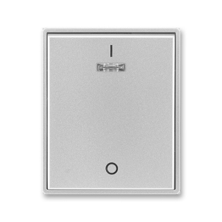 ABB 3558E-A00933 08, TIME Kryt jednoduchý s pot. a čirým pr., titanová