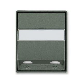 ABB 5013E-A00215 34, TIME Kryt zásuvky telefonní, dvojnásobné, antracitová