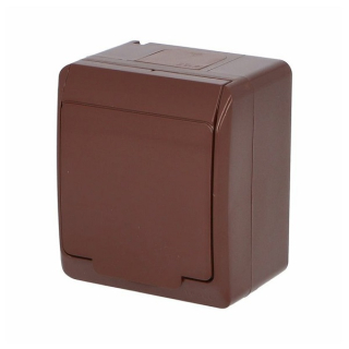 Famatel 5321-06 GALATEA IP44 Zásuvka hnědá