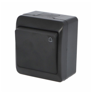 Famatel 5337-09 GALATEA IP44 Tlačítko symbol "zvonek" č.1/0 (černá)