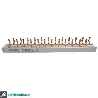 NOARK 111408 BBP 4LN 10 M12 EU Propojovací lišta, 3P+N, 10mm2, 63A, 12 modulů pro Ex9NLE+k