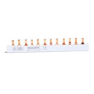 NOARK 111406 BBP 3L 10 M12 EU Propojovací lišta, 3fázová, 10mm2, 63A, 12 modulů pro Ex9B40