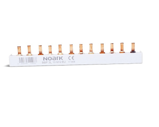 NOARK 113237 BBP 3L 10 M72 13.5mm EU Propojovací lišta, 3fázová, 10mm2, 63A, 72 modulů pro Ex9B40J