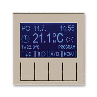 ABB 3292H-A10301 18, LEVIT Termostat univerzální programovatelný; macchiato/bílá