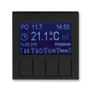 ABB 3292H-A10301 63, LEVIT Termostat univerzální programovatelný; onyx/kouřová černá