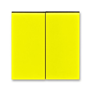 ABB 3559H-A00652 64, LEVIT Kryt spínače kolébkového dělený; žlutá/kouřová černá