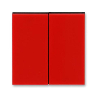 ABB 3559H-A00652 65, LEVIT Kryt spínače kolébkového dělený; červená/kouř, černá