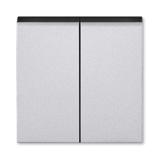 ABB 3559H-A00652 70, LEVIT Kryt spínače kolébkového dělený; titanová/kouř, černá