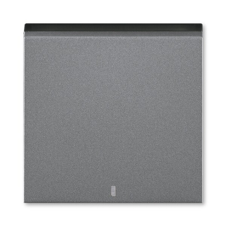 ABB 3559H-A00653 69, LEVIT Kryt spínače kolébkového s průz,; ocelová/kouř, černá