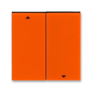 ABB 3559H-A00662 66, LEVIT Kryt spínače žal,, dělený, s pot,; oranžová/kouř, černá