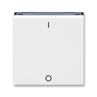 ABB 3559H-A00933 62, LEVIT Kryt jednoduchý s pot, a čirým pr,; bílá/kouřová černá