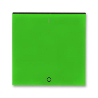 ABB 3559H-A00933 67, LEVIT Kryt jednoduchý s pot, a čirým pr,; zelená/kouř, černá