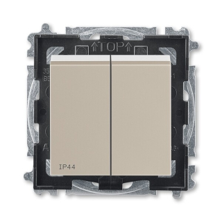 ABB 3559H-A05940 18, LEVIT Přepínač sériový, řazení č,5, IP44; macchiato/bílá