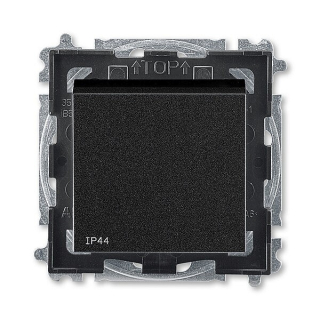 ABB 3559H-A06940 63, LEVIT Přepínač střídavý, s krytem, řazení č,6, IP44; onyx/kouř,černá