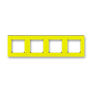 ABB 3901H-A05040 64, LEVIT Rámeček čtyřnásobný; žlutá/kouřová černá