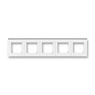 ABB 3901H-A05050 62, LEVIT Rámeček pětinásobný; bílá/kouřová černá