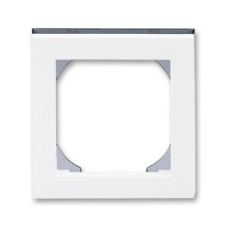 ABB 3901H-A05510 62, LEVIT Rámeček jednonásobný s otvorem 55x55; bílá/kouřová černá