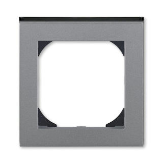 ABB 3901H-A05510 69, LEVIT Rámeček jednonásobný s otvorem 55x55; ocelová/kouř, černá