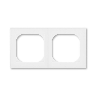 ABB 3901H-A05520 03, LEVIT Rámeček dvojnásobný s otvorem 55x55; bílá/bílá