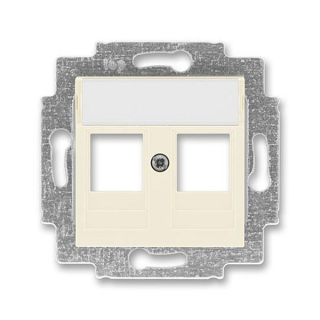 ABB 5014H-A01018 17, LEVIT Kryt zásuvky komun, př, (2x); sl,kost