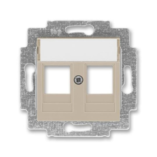 ABB 5014H-A01018 18, LEVIT Kryt zásuvky komun, př, (2x); macchiato