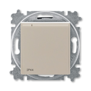 ABB 5519H-A02997 18, LEVIT Zásuvka jednonásobná, s víčkem, IP44; macchiato/bílá