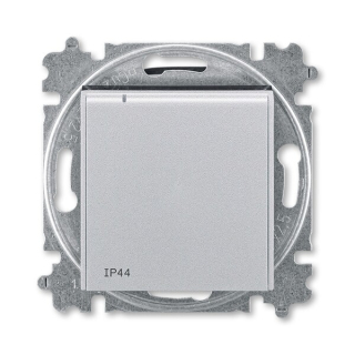 ABB 5519H-A02997 70, LEVIT Zásuvka jednonásobná, s víčkem, IP44; titanová/kouř, černá