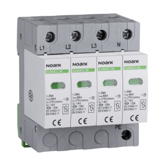 Noark 103357 Ex9UE2 20 4P 275 Svodič třída 2 (C),20 kA,275VAC,4pól