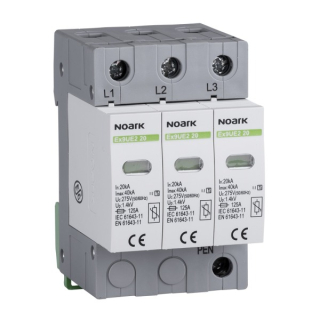NOARK 103365 Ex9UE2 20 3P 440 Svodič třída 2 (C),20 kA,440VAC,3pól