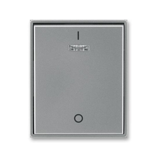 ABB 3558E-A00933 36, TIME Kryt jednoduchý s pot. a čirým pr., ocelová