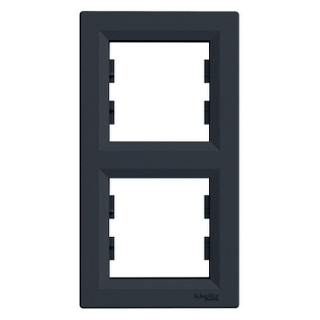 Asfora Krycí rámeček dvojnásobný vertikální, antracit SCHNEIDER EPH5810271